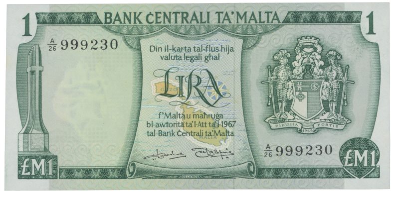 1973 Malta 1 pound, 01