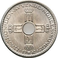 1947 1 krone Haakon VII, 0