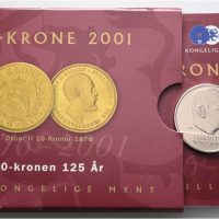 2001 20 kroner m/stjerne, defekt pappomslag, BU