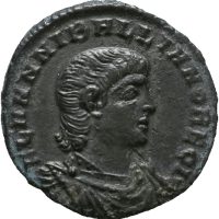 Æ 15,5 mm Hanniballianus (335-337 e.Kr.), Rex Regum, 1,51 g, Constantinople, 1+/01