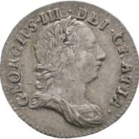1762 England 3 pence George III, 1+