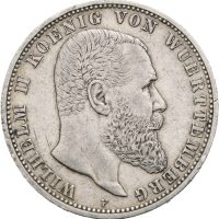 1902 F Württemberg 5 mark Wilhelm II, 1/1+