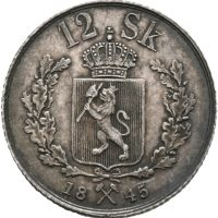 1845 12 skilling Oscar I, 01