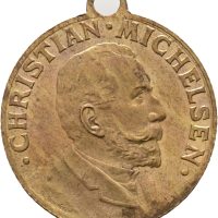 1915 17. mai Christian Michelsen, forgylt bronse, Throndsen, 01