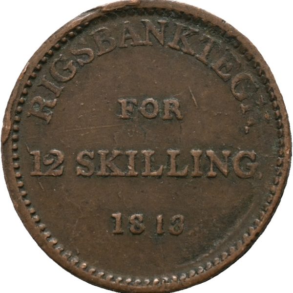 1813 Danmark 12 skilling Frederik VI, 1+