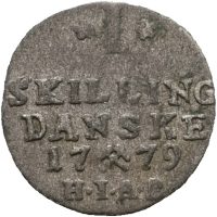1779 1 skilling Christian VII, 1