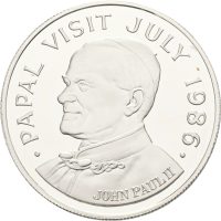 1986 St. Lucia 5 dollars, proof