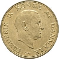 1959 Danmark 1 krone Frederik IX, 01
