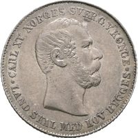1862  1/2 speciedaler Carl XV, 1+/01