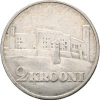 1930  Estland 2 krooni, Toompea Fortress, 1+