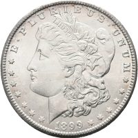1899 O USA dollar, mørk patina rev., 0/01