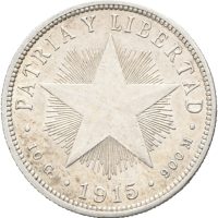 1915 Cuba 40 centavos, 01