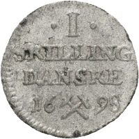 1698 1 skilling Christian V, 1+/01