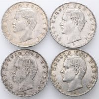 1909-1912 D Bayern 3 mark Otto, lot 4 stk., VK