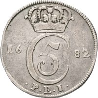 1682 4 mark Christian V, 1+