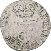 1668 2 mark Frederik III, 1