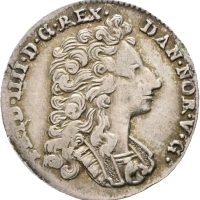 1717 1 mark Frederik IV, 1+