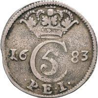 1683 8 skilling Christian V, 1/1+