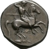 302-280 f.Kr. Calabria AR nomos, 7,92 g, Tarentum,1+