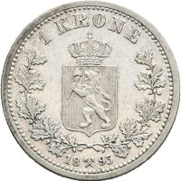 1895 1 krone Oscar II, 1+