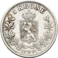 1901 1 krone Oscar II, 1+