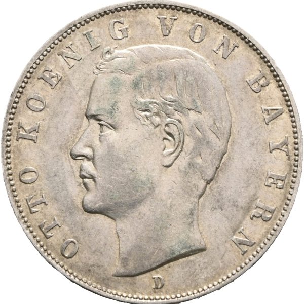 1912 D Bayern 3 mark Otto, 1+/01