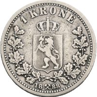 1888 1 krone Oscar II, 1/1-