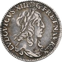 1643 A Frankrike 1/12 ecu Louis  XIII (1610-1643), lite hakk rev., 1+