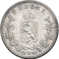 1901 1 krone Oscar II, 1+