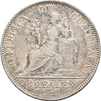 1894 Guatemala 4 reales, 1/1+