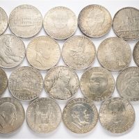 1955-73 Østerrike 25 schilling, lott 19 stk., sølv, 01-0