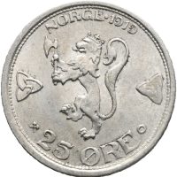 1919 25 øre, 1+/01