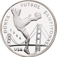 1993 Tyrkia 50.000 lira, opplag 5588 stk., proof