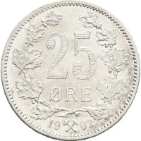 1902 25 øre Oscar II, 01