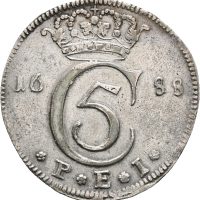 1688 4 mark Christian V, 1+/01