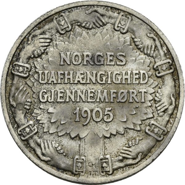 1906  2 kroner Haakon VII., 0/01