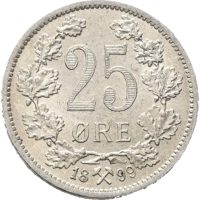 1899 25 øre Oscar II, 0