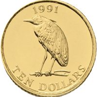 1991 Bermuda 10 dollar, 3,13 g .999 gull, proof