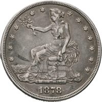1878 S USA trade dollar, kant hakk, 1/1+
