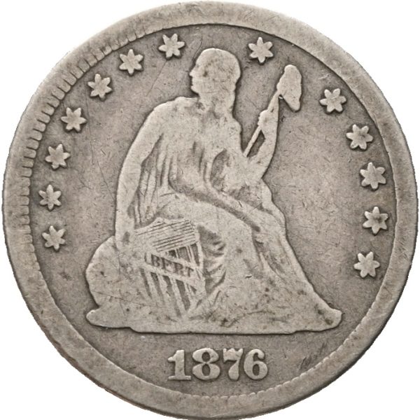 1876 CC USA 1/4 dollar, 1-