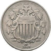 1866 USA 5 cents, 1/1-