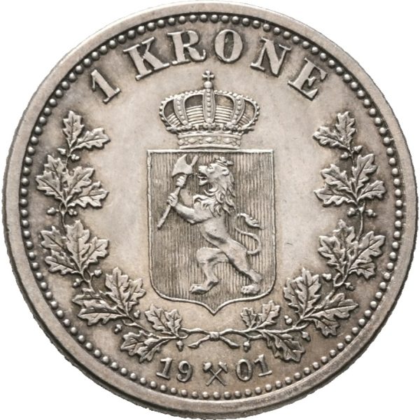 1901 1 krone Oscar II, 0