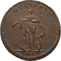 1719 Sverige daler SM Karl XII, Hoppet, med ♥, i kasset, 1+