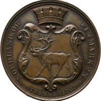 1870  Industriutstillingen i Tromsø, Weckwerth, 41 mm, bronse, flekk adv., 01