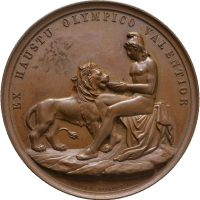 1861  Universitets 50 års jubileum, Kullrich, 42 mm, bronse, ujevn toning adv., 0