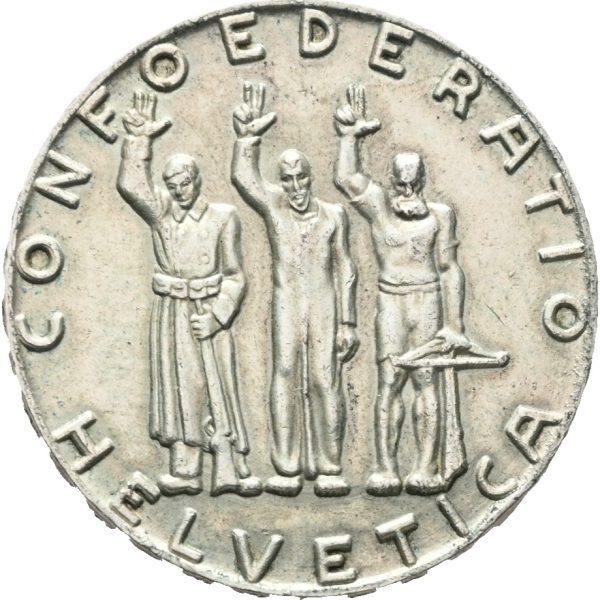 1941 B Sveits 5 franc 650th anniversary, 1+