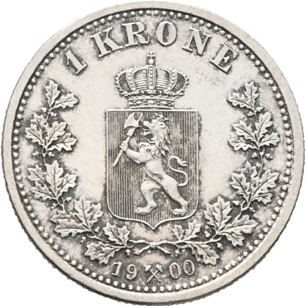 1900 1 krone Oscar II, 0/01