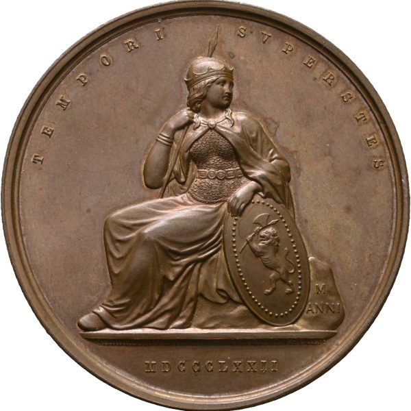 1872 medalje Norge 1000 år, universitetets minnemedalje, Middelthun, 52 mm, bronse, 0/01