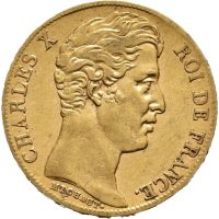 1825 Frankrike 20 francs, 1+