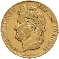 1840 Frankrike 20 francs, 1+